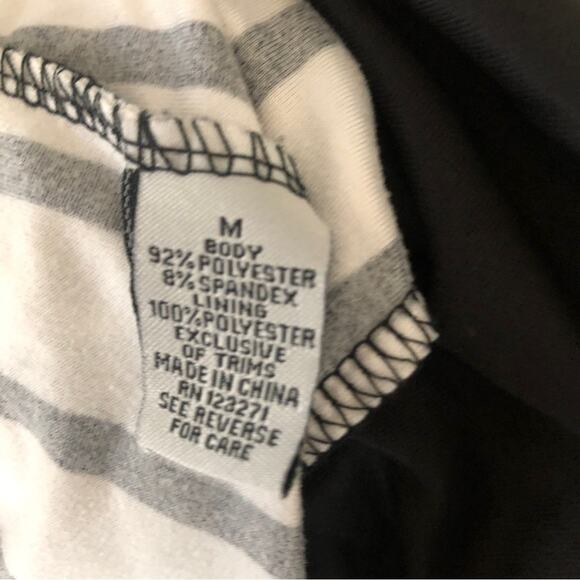 J For Justify Strapless Pockets Black and White Striped Wide Leg Romper Jumpsuit - Picture 10 of 10